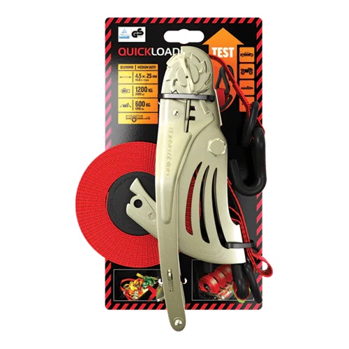 Quickloader Retractable Ratchet Tie Down – 3000 Lbs Capacity – QL300003